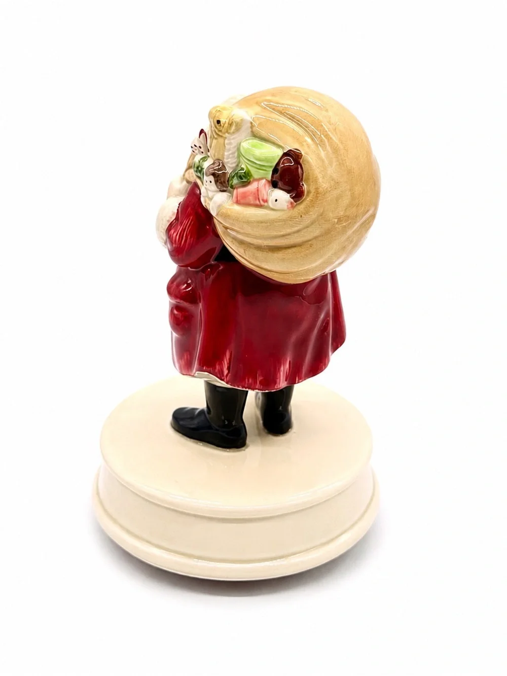 Otagiri Japan Vintage Santa Music Box Figurine “Santa Claus Is Coming to Town”